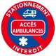 Autocollants dissuasifs stationnement gênant - Accès ambulances