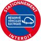 AUTOCOLLANT DISSUASIF réservés véhicules électriques