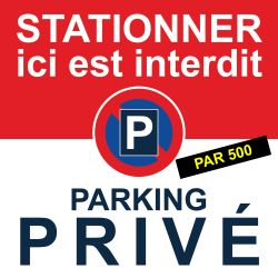 Flyers "Stationnement interdit. Parking privé"