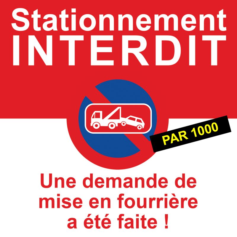 Panneau Enlèvement Demandé sur www.