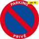 Autocollants interdiction de stationner. Parking privé. Par 10