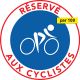 Autocollants Piste Cyclable réservée aux cyclistes - Vendus par 100