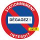 Autocollants pour voitures mal stationnées