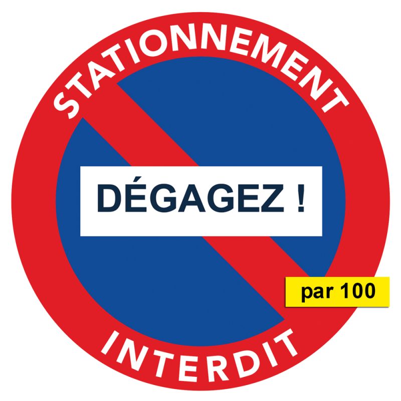 Autocollants stationnement interdit. Dénoncez les voitures mal garées.