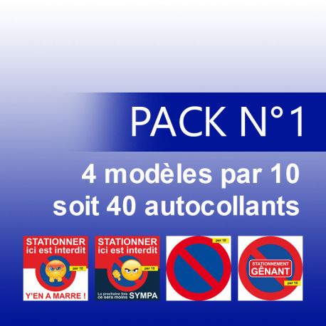 Pack de 4 Modèles d'autocollants par 10 (soit 40 autocollants)