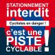 Autocollants stationnement interdit sur piste cyclable