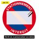 Autocollants stationnement interdit à personnaliser soi-même