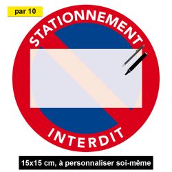 Autocollants voiture mal garée. Stickers interdiction de stationner.