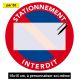 Autocollants stationnement interdit à personnaliser soi-même