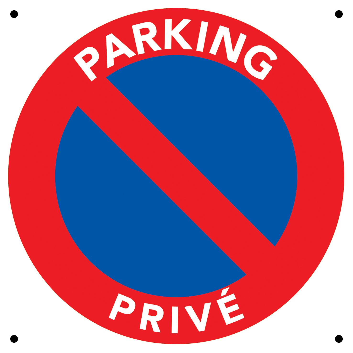 Panneau de stationnement parking privé