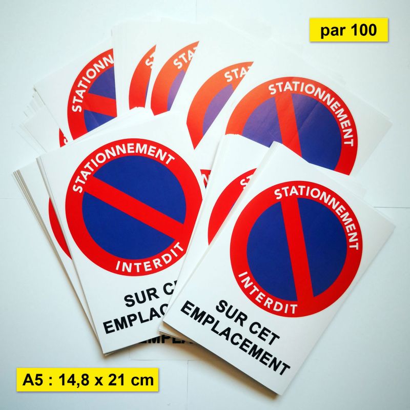Sticker stationnement interdit sortie de véhicules - Sticker A moi  Etiquette & Autocollant