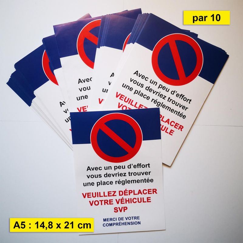 Autocollants stationnement interdit pour voiture mal garée