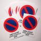 Grands stickers stationnement interdit difficiles à décoller - A5