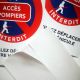 Autocollants interdiction de stationner - Accès pompiers