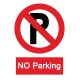 Autocollants stationnement interdit. No Parking. Format A5