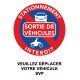 Interdiction de stationner car sortie de véhicule. Vendus par 10