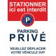 Autocollants stationnement interdit parking privé.