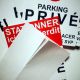 Autocollants stationnement interdit parking privé.