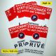 Autocollants stationnement interdit parking privé.