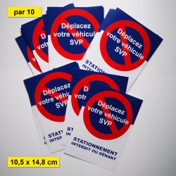 Autocollants dissuasifs pour mauvais stationnement