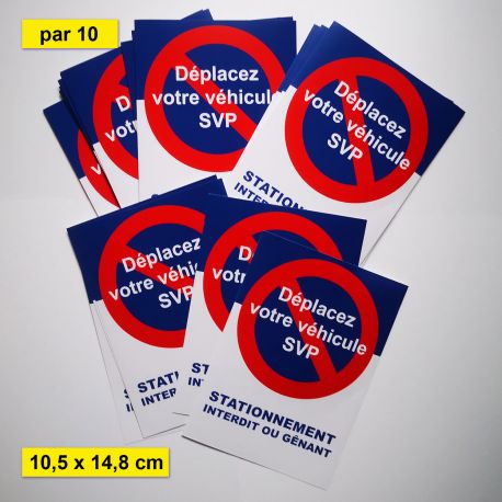 Autocollants dissuasifs pour mauvais stationnement