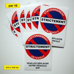 Autocollants à coller sur les voitures mal garées