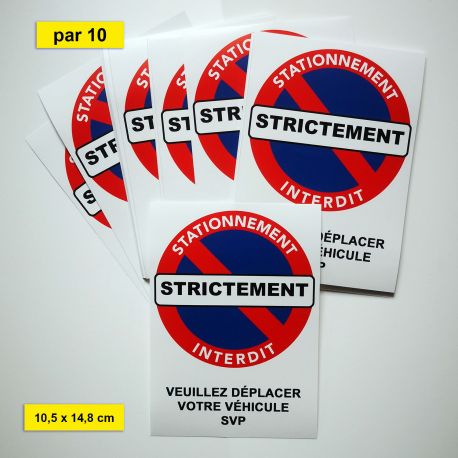 Autocollants à coller sur les voitures mal garées