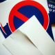 Autocollants interdiction de stationner. Stationnement interdit
