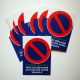 Autocollants interdiction de stationner. Stationnement interdit