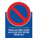 Autocollants interdiction de stationner. Stationnement interdit