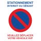Autocollants interdiction de stationner difficiles à enlever