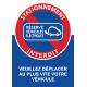 Autocollants stationnement interdit réservés véhicules électriques. Par 10