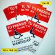 Autocollant "si tu prends ma place, prends mon handicap"