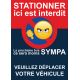 Autocollant stationnement gênant