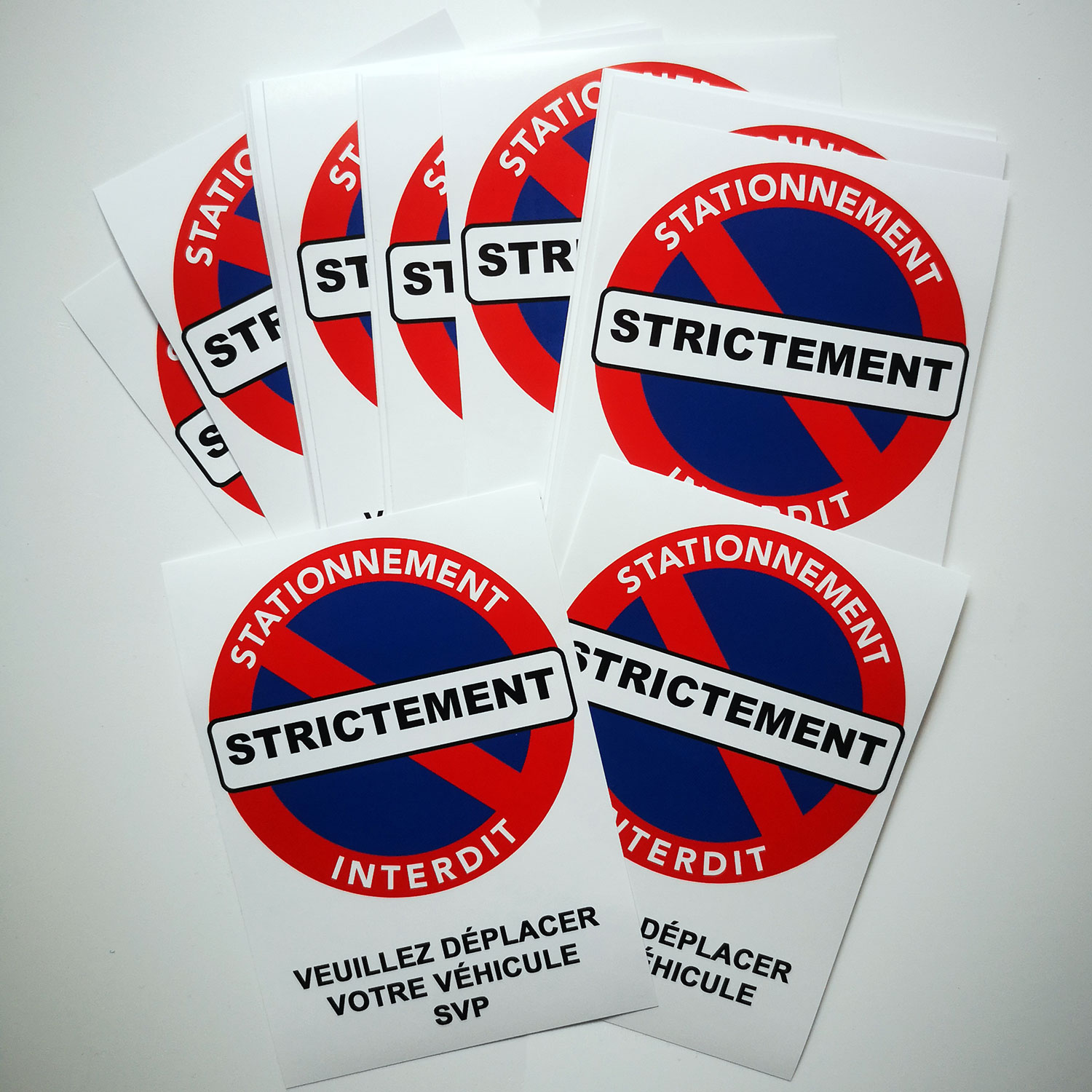autocollants stationnement interdit