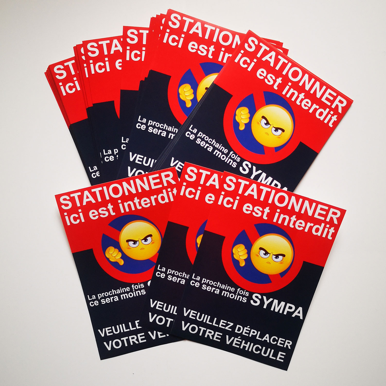 autocollants de stationnement gênant