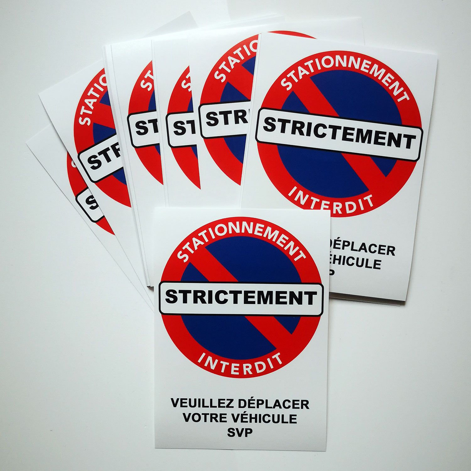 Autocollants à coller sur les voitures mal garées