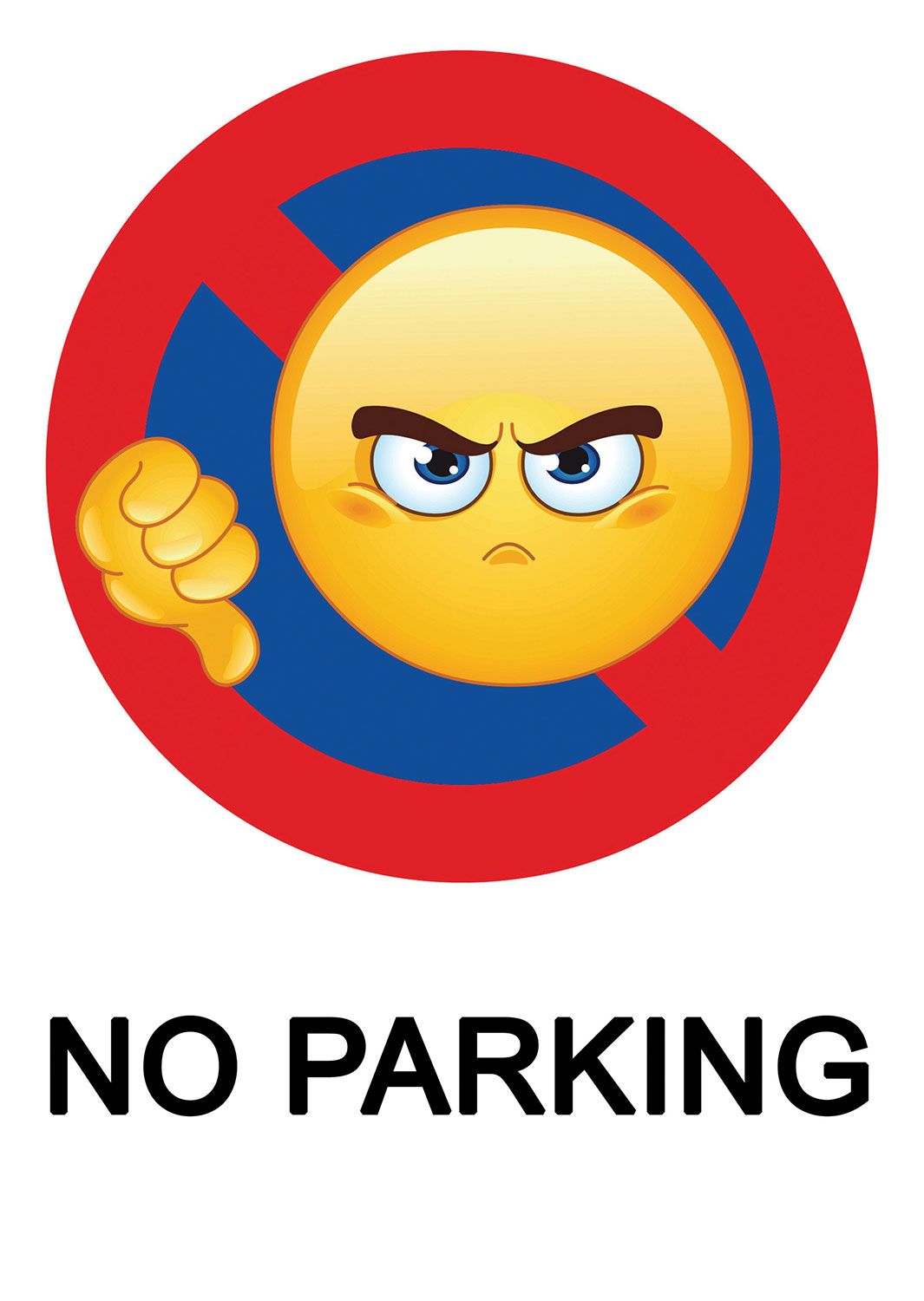 Autocollants NO PARKING stationnement interdit difficiles à décoller - A5