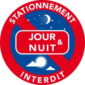 Autocollants stationnement gênant - interdiction de stationner jour et nuit