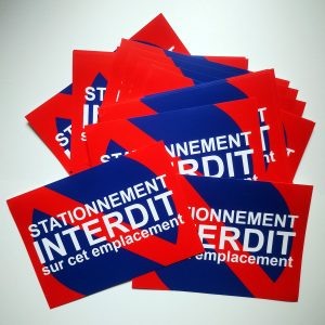 Autocollants stationnement interdit