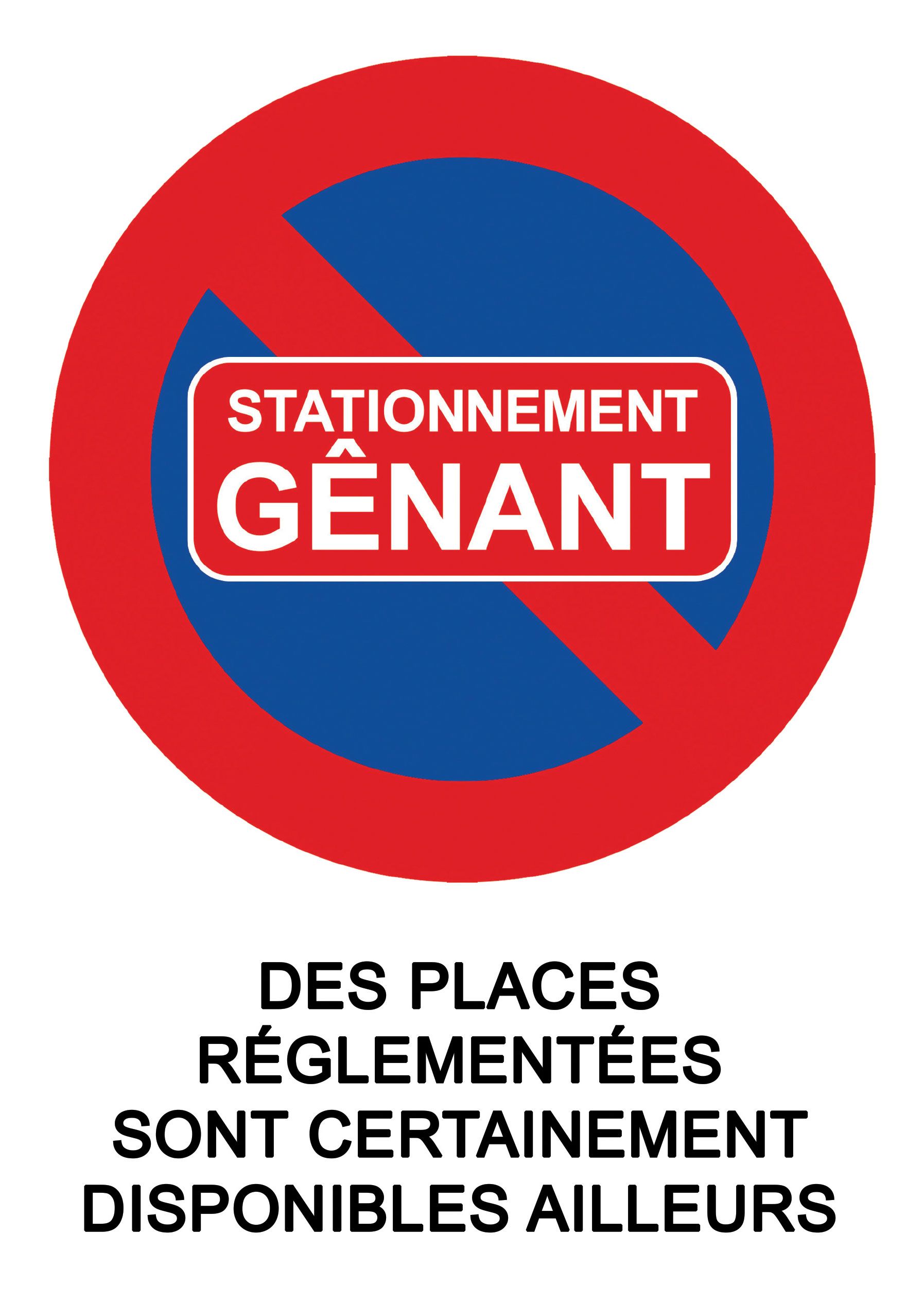 Autocollants stationnement interdit difficiles à décoller