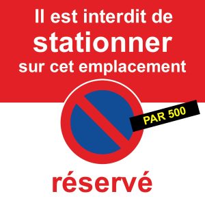Flyers interdiction de stationner car réservé