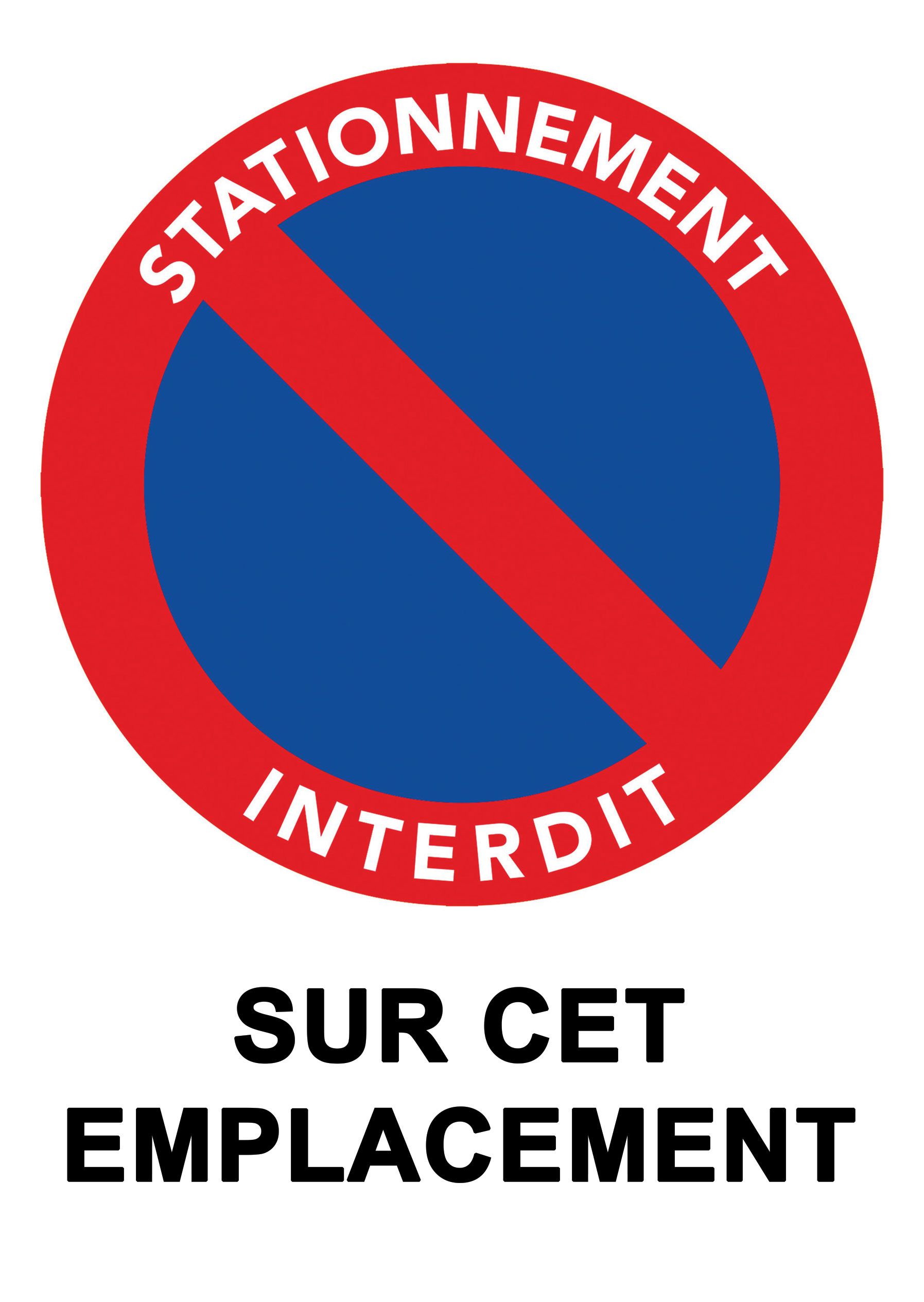 Flyers "Stationnement interdit sur cet emplacement" par 50 ou plus. Format A5