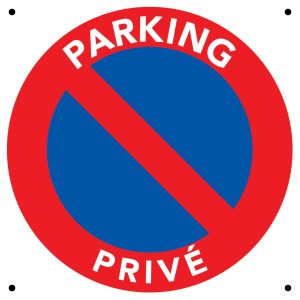 Panneau parking privé, stationnement interdit (PVC 25 × 25 cm)