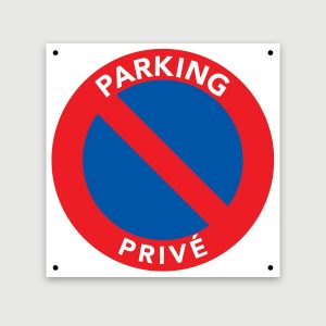 Panneau parking privé stationnement interdit en PVC 25 × 25 cm