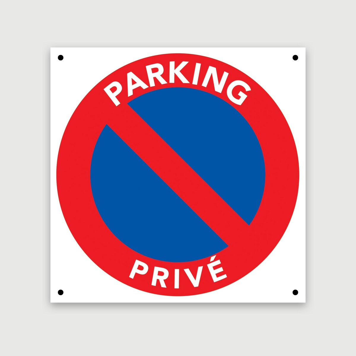 Panneau parking privé stationnement interdit en PVC 25 × 25 cm