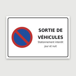 Autocollant extérieur sortie de véhicules, aperçu du modèle en 45 × 30 cm