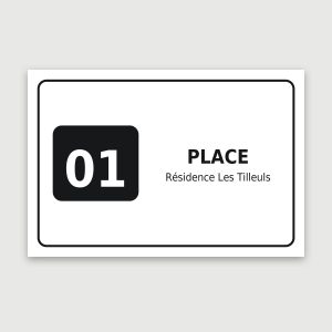Autocollant numéro de place, modèle place, aperçu du modèle en 15 × 10 cm