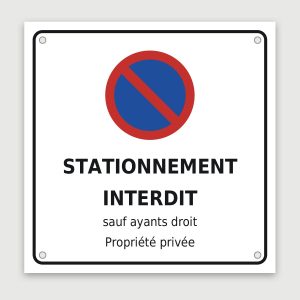 Panneau aluminium sauf ayants droit, aperçu du modèle en 30 × 30 cm
