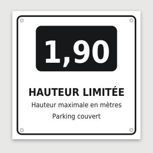 Panneau aluminium hauteur limitée, aperçu du modèle en 30 × 30 cm